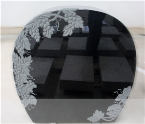 Black Simple Upright Monument Tombstone