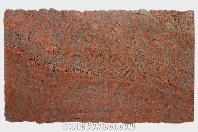 Bordeaux Chocolate Red Granite Slabs