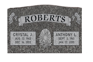 Double Serp China Gray Granite Monument Tomstone
