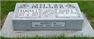 G603 Granite Grass Markers Slant Grave Stone