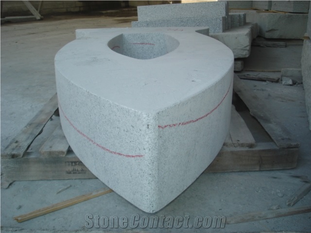 G603 Granite Grass Monument Grey Tombstone