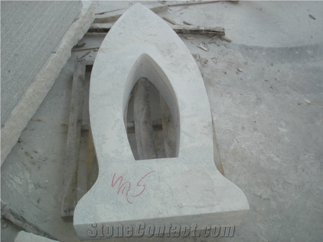 G603 Granite Grass Monument Grey Tombstone