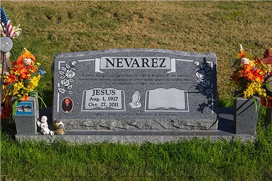 Grey Granite Slant Monument,Tombstone