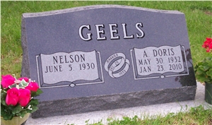 Grey Granite Slanted Markers, Slant Grave Stone