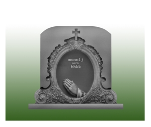 Grey Granite Western Style Monuments Tombstones Design