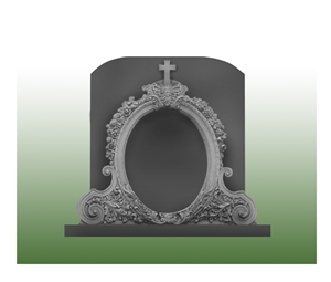 Grey Granite Western Style Monuments Tombstones Design