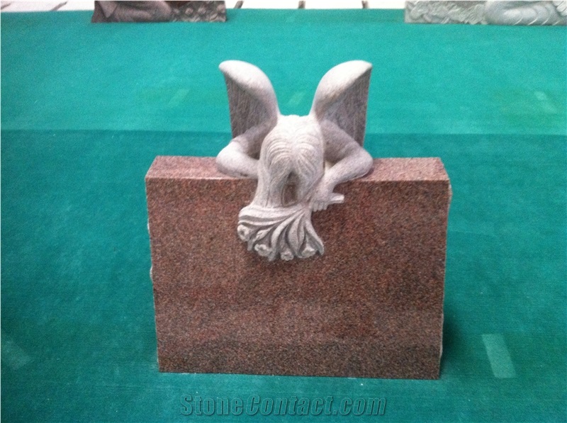 Indian Red Angle Monument Tombstone,Headstone
