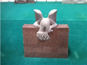 Indian Red Angle Monument Tombstone,Headstone