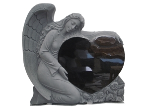 Shanxi Black Granite Western Angel Monuments