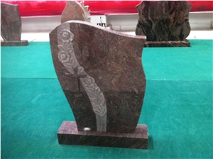 Upright Monument Multicolor Red Granite Monument