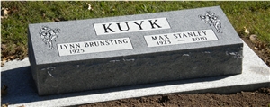 Western Style Bevels Headstone Slant Monument