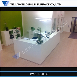 2017 Morden Design Artificial Marble Luxurious Carved Logo Round Fancy Beauty Salon Reception Desk, Reception Counters