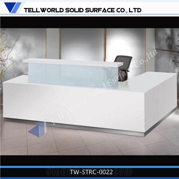 2017 Morden Design Artificial Marble Luxurious Carved Logo Round Fancy Beauty Salon Reception Desk, Reception Counters