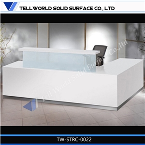 2017 Morden Design Artificial Marble Luxurious Carved Logo Round Fancy Beauty Salon Reception Desk, Reception Counters