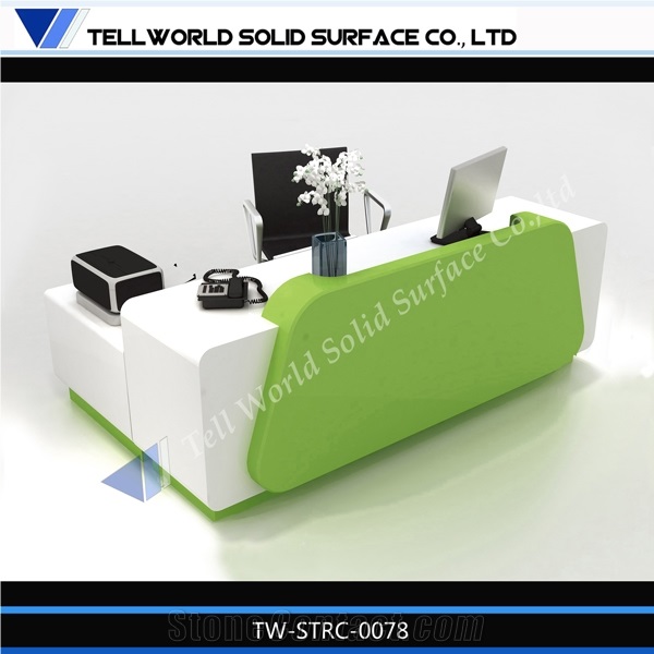 2017 Morden Design Artificial Marble Luxurious Carved Logo Round Fancy Beauty Salon Reception Desk, Reception Counters