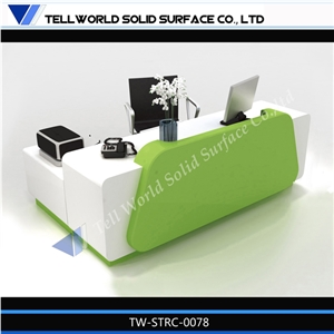 2017 Morden Design Artificial Marble Luxurious Carved Logo Round Fancy Beauty Salon Reception Desk, Reception Counters