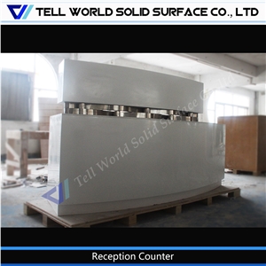 2017 Morden Design Artificial Marble Used Reception Desk 2 Person Reception Desk