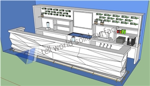 Corian Solid Surface Bar Counter Manufacturer Wine Bar Counter