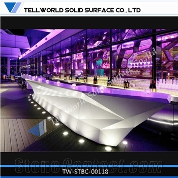 Corian Solid Surface Bar Counter Manufacturer Wine Bar Counter