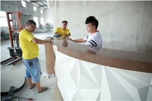 Corian Solid Surface Bar Counter Manufacturer Wine Bar Counter