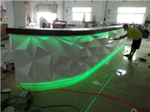 Led Lighting Bar Design Corian Bar Counter Design Restaurant Counter