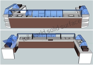 Restaurant Bar Counter Fridge Counter Top Salad Bar Big Bar Counter Designs