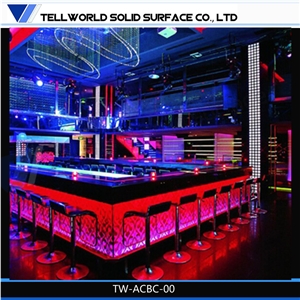 Western Restaurant Led Illuminated Bar Counter