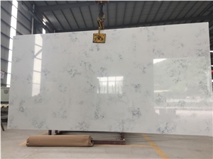 Marbling White Carrara Quartz Stone Slabs