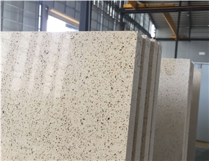 Sparkle Yellow Quartz Stone Countertop,Crystallized Glass Artificial Quartz Stone Top with Bevel Edges and Customized Edges Available Resistant to Heat, Stain and Scratch
