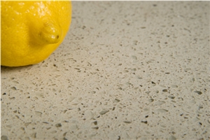 Sparkle Yellow Quartz Stone Countertop,Crystallized Glass Artificial Quartz Stone Top with Bevel Edges and Customized Edges Available Resistant to Heat, Stain and Scratch