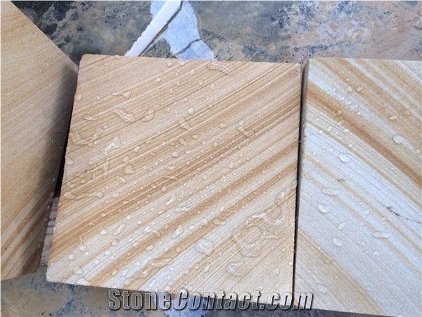 Australian Wood Sandstone Big Slabs&Tiles, Australia Yellow Sandstone Wall&Floor Covering Tiles, Yellow Sanstone Pool Copping Tiles, Beige Sandstone Borders&Skirtings