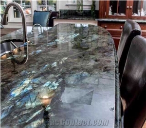 Blue Jade Granite Slabs&Tiles,Polished Blue Granite Wall&Floor Covering Tiles,Labradorite Blue Granite Wall Claddings, Lemurian Blue for Countertops&Staircase, Blue Green Slab,Tsoa Pearl Slabs