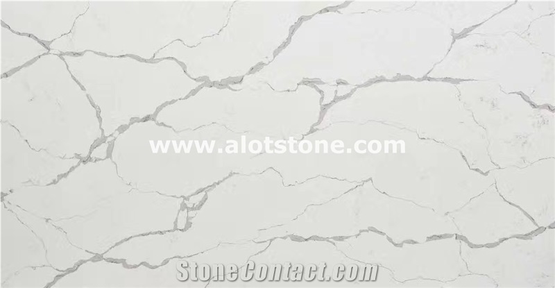 Artificial Calacatta Pearl Quartz Slab,Eternal Calacatta White Quartz Stone Slab,