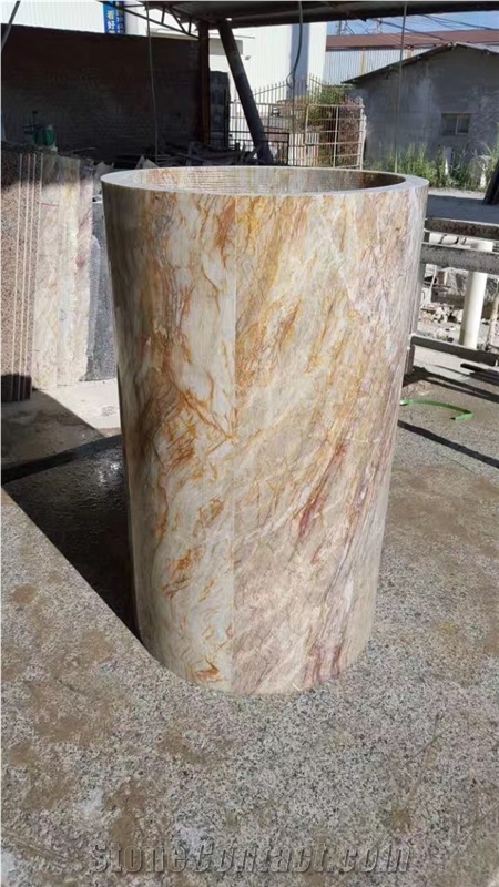 Carnaval Quartzite Stone Colunm Covering,Round Columns