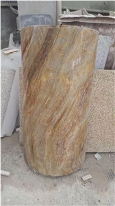 Carnaval Quartzite Stone Colunm Covering,Round Columns