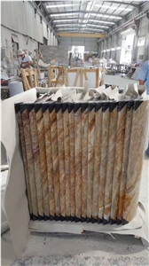 Carnaval Quartzite Stone Colunm Covering,Round Columns