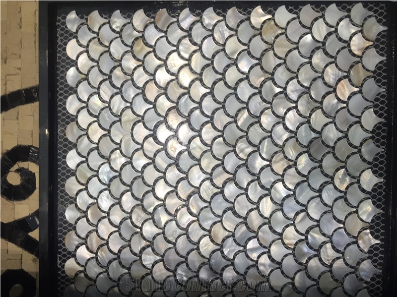 Shell Mosaic Stone Tile, 3d Design Shell Manmade Mosaic Tile for Wall, China Cheap Mosaic on Sales