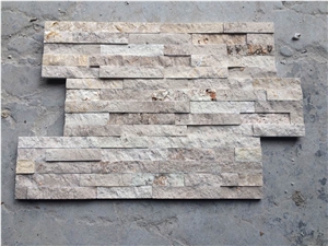 Travertine Culture Stone/Travertine Natural Stone/Dark Color Travertine/Brown Color Travertine Panel/Coffee Color Travertine Panel/Nature Stone/Culture Stone