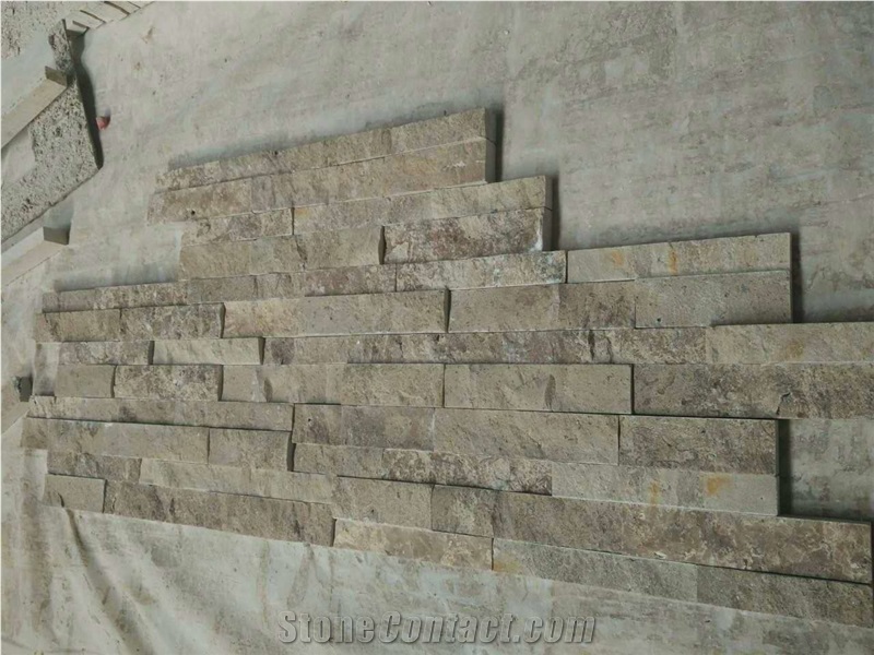 Travertine Culture Stone/Travertine Natural Stone/Dark Color Travertine/Brown Color Travertine Panel/Coffee Color Travertine Panel/Nature Stone/Culture Stone