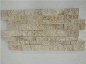 Travertine Culture Stone/Travertine Natural Stone/Light Color Travertine/Yellow Color Travertine Panel/Beige Color Travertine Panel/Nature Stone/Culture Stone