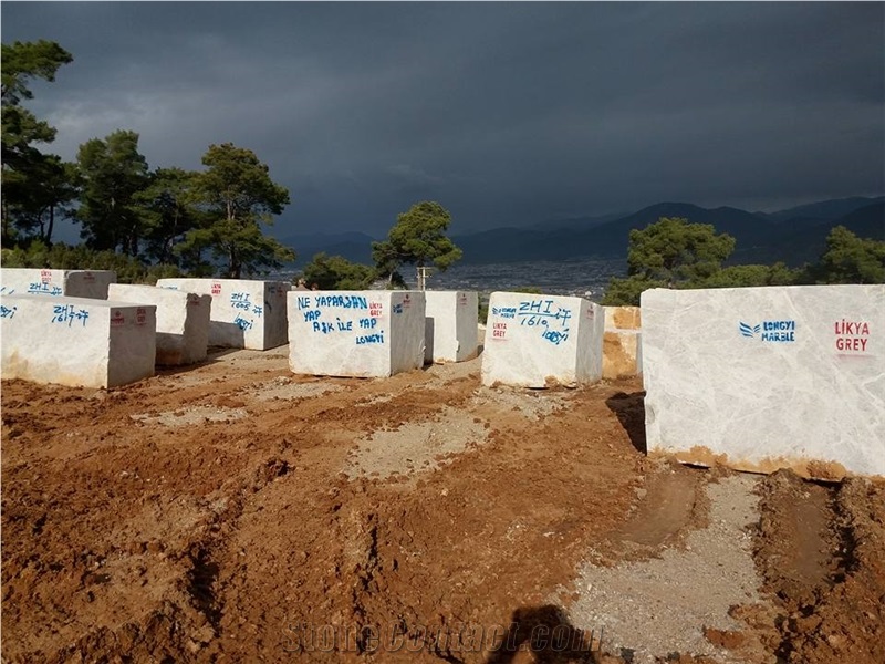 Likya Grey - Likya Fume Marble Blocks