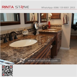 Dark Emperador Marble Vanity Top,Brown Marble Bathroom Top,Brown Emperador Countertop,Custom Bath Top,Spain Marble Countertops,Solid Surface Marble Vanity Tops