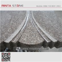 G664 Monuments Tombstone Headstone Cherry Brown Granite Gravestone Western Style Monument Double Monuments Upright Monuments Cross Style Tombstones Custom Headstone Luoyuan Red Granite Engraved Tombst