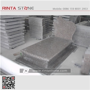 G664 Monuments Tombstone Headstone Cherry Brown Granite Gravestone Western Style Monument Upright Monuments Custom Headstone Luoyuan Red Granite Engraved Tombstone