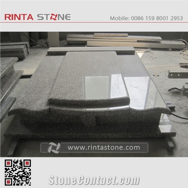 G664 Monuments Tombstone Headstone Cherry Brown Granite Gravestone Western Style Monument Upright Monuments Custom Headstone Luoyuan Red Granite Engraved Tombstone