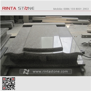 G664 Monuments Tombstone Headstone Cherry Brown Granite Gravestone Western Style Monument Upright Monuments Custom Headstone Luoyuan Red Granite Engraved Tombstone