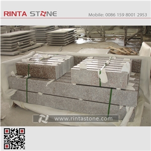 G664 Monuments Tombstone Headstone Cherry Brown Granite Gravestone Western Style Monument Upright Monuments Custom Headstone Luoyuan Red Granite Engraved Tombstone
