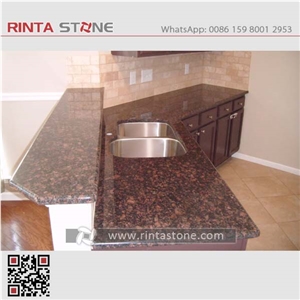 Tan Brown Granite Countertop Kitchen Top,Indian Brown Granite Top,Brown Stone Custom Countertop Kitchen Solid Surface Top Worktop Engineered Stone Countertop,Tan Brown