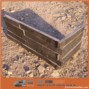 Black Fantacy Quartzite Cultured Stone,Grey Ledge Stonesiding,Stone Wall Veneer Stone,Blue Black Quartzite Cultural Stone