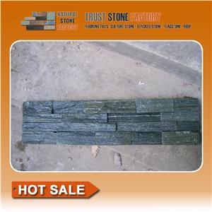 Black Quartzite Thin Stone Veneer,Black Quartzite Waterfall Stacked Stone Veneer,Thin Wall Cladding Panels
